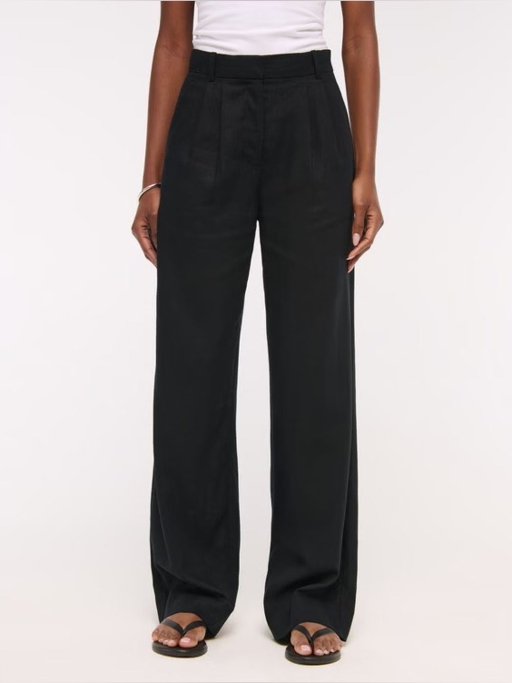 A&F Linen Blend Pant, Black, 31 Short